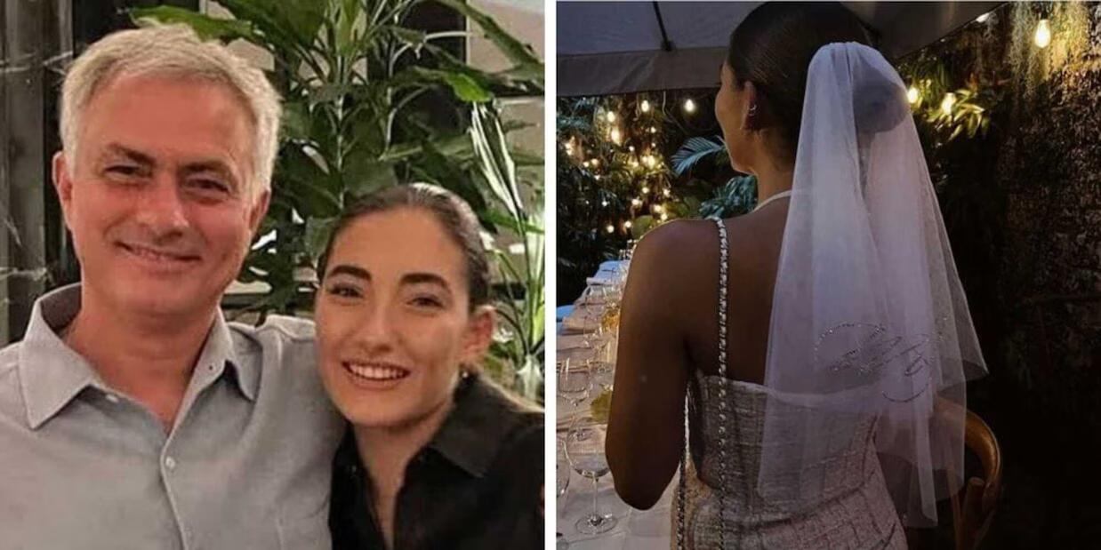 穆帥女兒和相戀八年的男友舉行婚禮，穆里尼奧和兒子作為證婚人